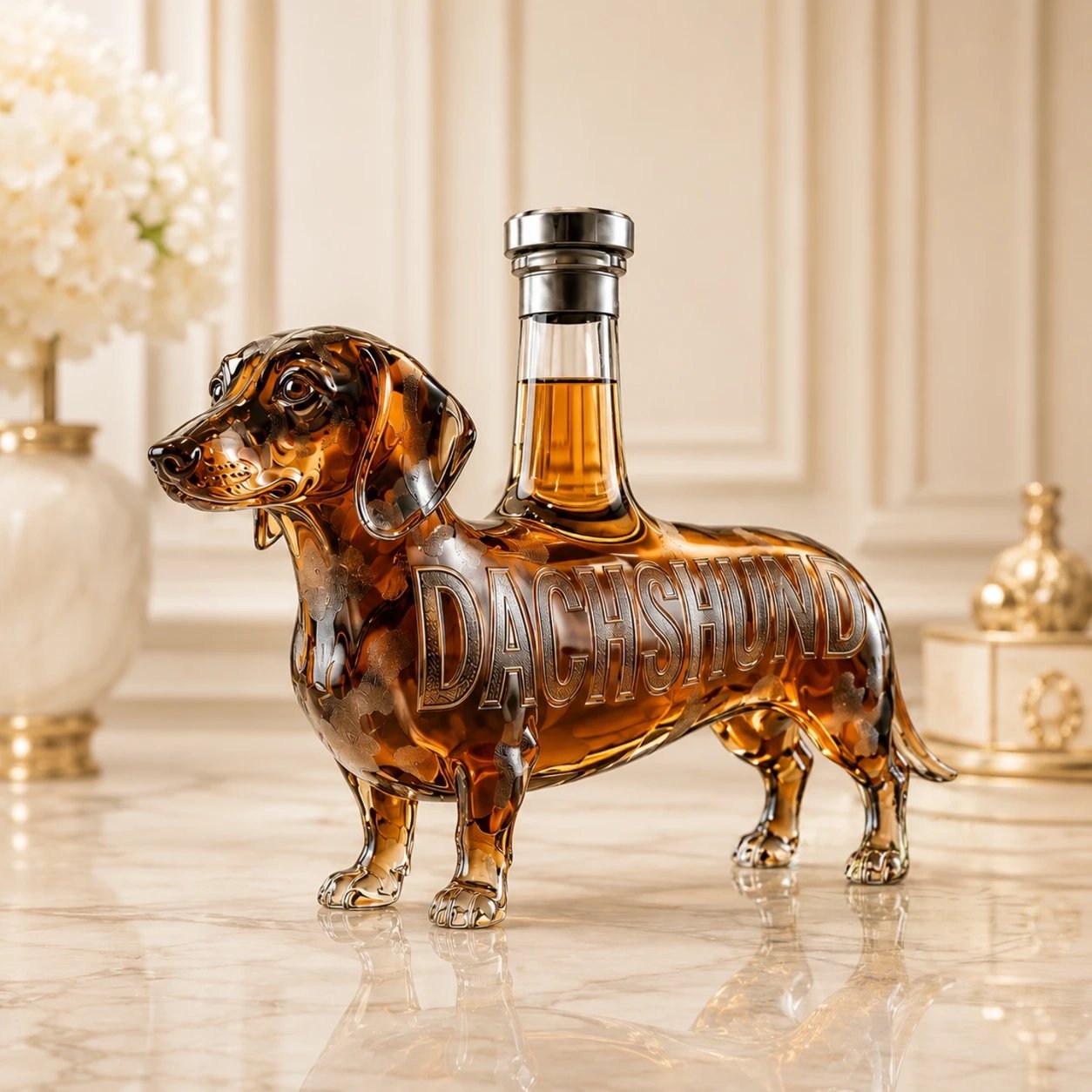 Dack Janiel’s Dachshund Wiener Dog Whiskey Decanter