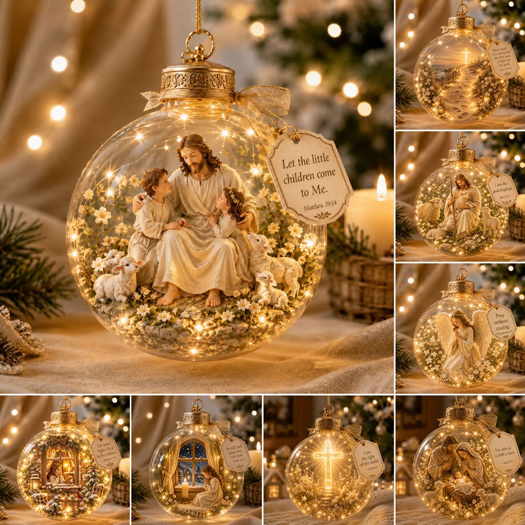 🔥Last Day 50% OFF - Illuminated Christian Scripture Keepsake Ornaments