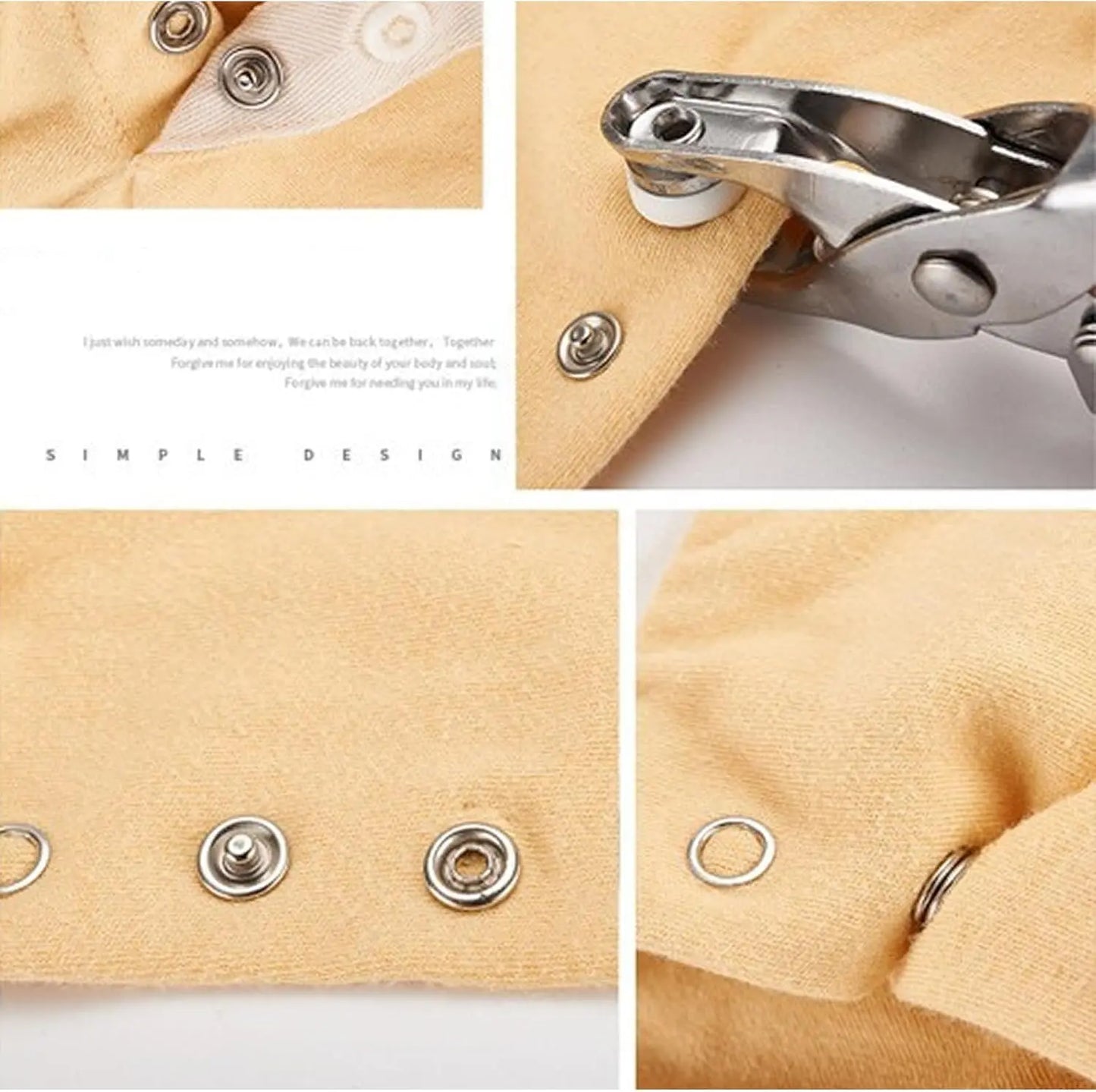 đĽHOT SALE 49% OFFâ¨100 pcs Invisible Colored Metal Buckle & Manual Pressure Pliers Kit