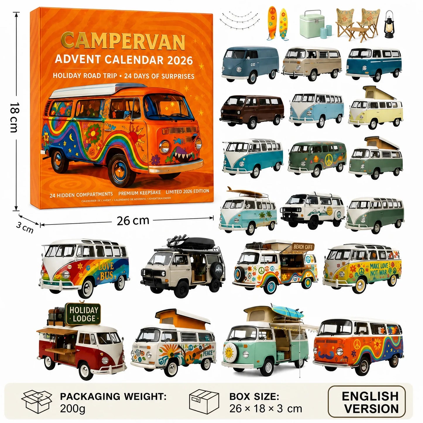 ⭐2026 Campervan Advent Calendar – 24 Vintage Van Surprises