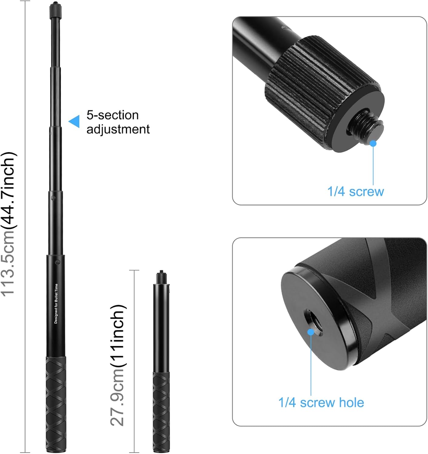 🏍📷 Motorcycle Handlebar Extendable Selfie Stick for Action Cameras