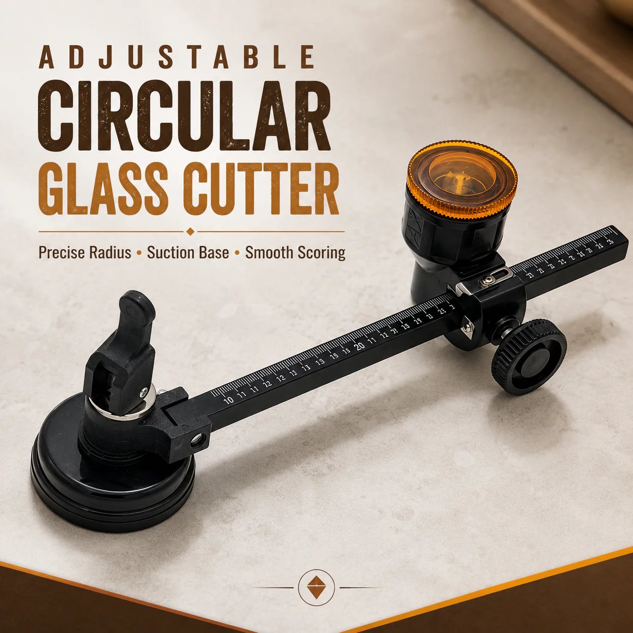 š„Glass Circle Cutter Tool for Tiles and Ceramics with Adjustable Features, Cutting 300MM