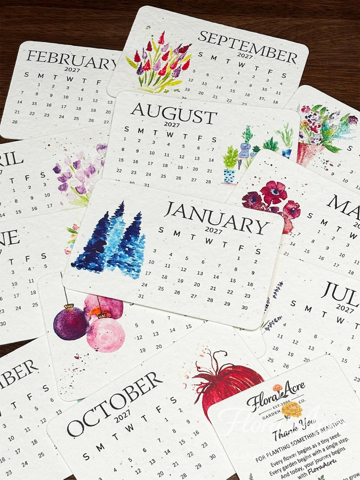 🌱Eco-Friendly Plantable “Timeless” Seed Calendar 2027 ✨ Plan • Plant • Grow • Enjoy