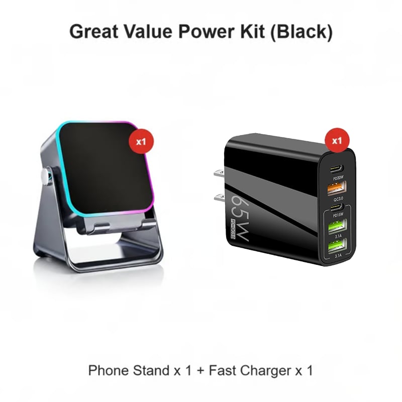 🎶📱 5-in-1 Wireless Induction Speaker & Adjustable Phone Stand
