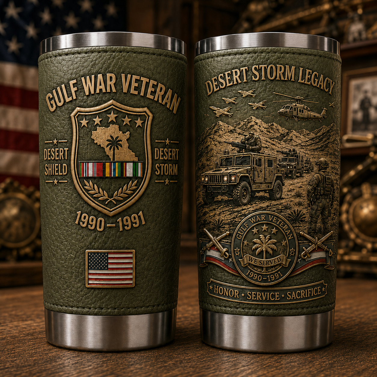 ๐ฅ Last Day Promo: 49% OFF-๐บ๐ธ Gulf War Veteran Desert Shield & Desert Storm Tribute Tumbler