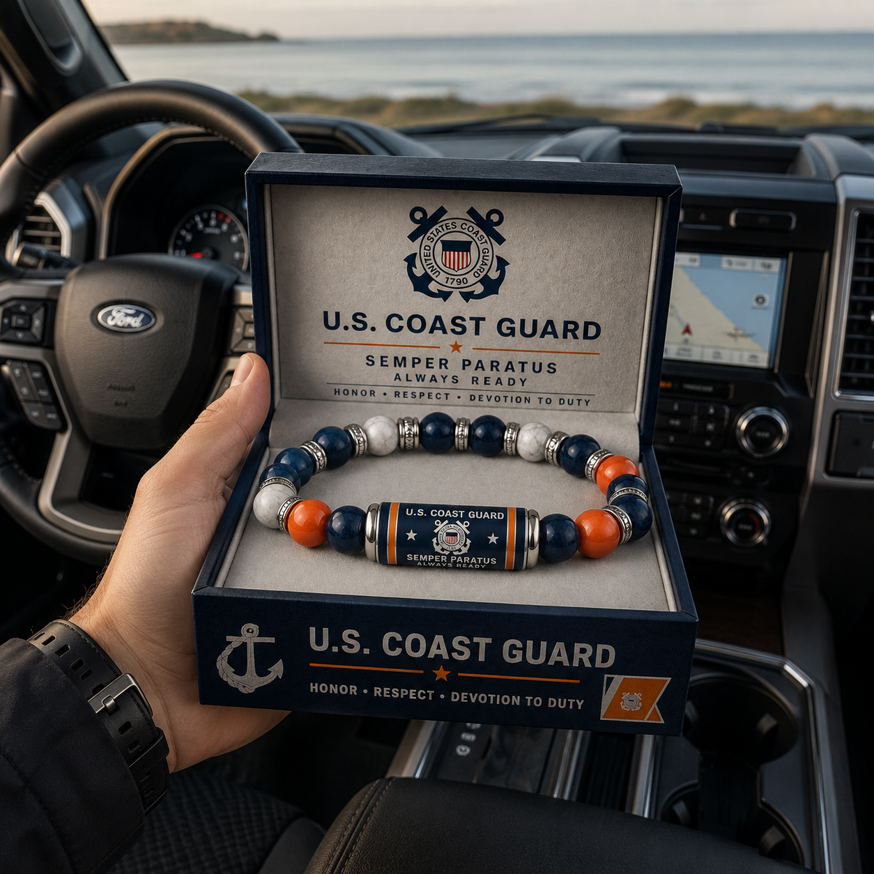 ⚓Last Day Promo: 49% OFF - U.S. Coast Guard Semper Paratus Tribute Beaded Bracelet - Buy 2 Get 1 Free & ✈️Free Shipping Today!