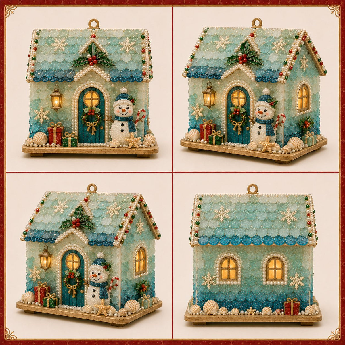 ✨ DIY Illuminated Sea Glass Christmas Cottage Kit