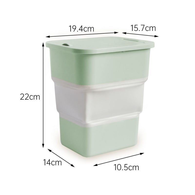 šCollapsible Car Trash Can with Hidden Trash Bag Storage