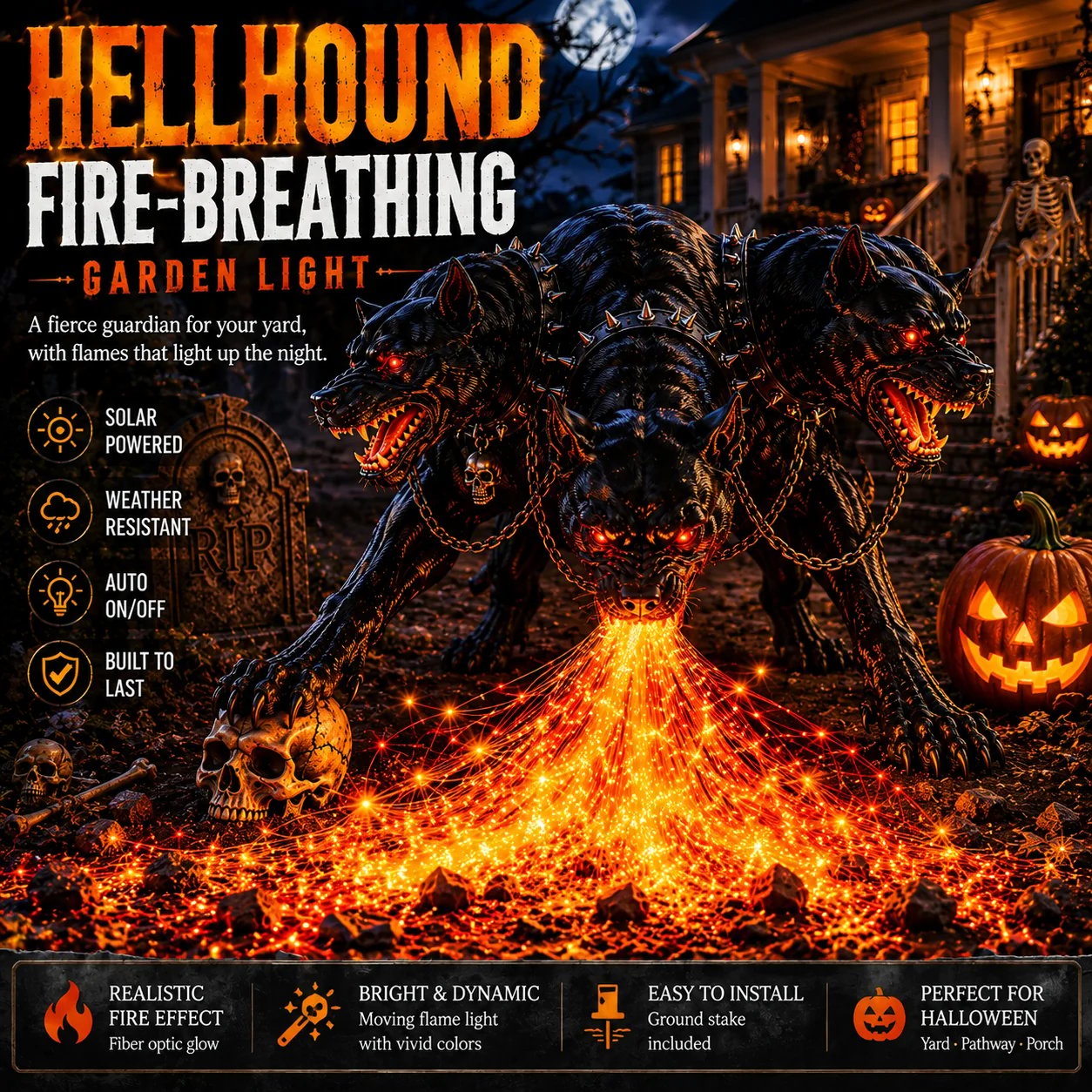 ๐ฅ50% Off Last Day๐ฅ - Fire-Breathing Solar Garden Light