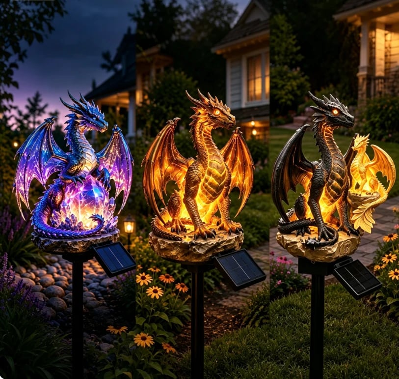 š„HOT SALEš„Amethyst Crystal DragonšSolar Dragon Crystal Garden Light
