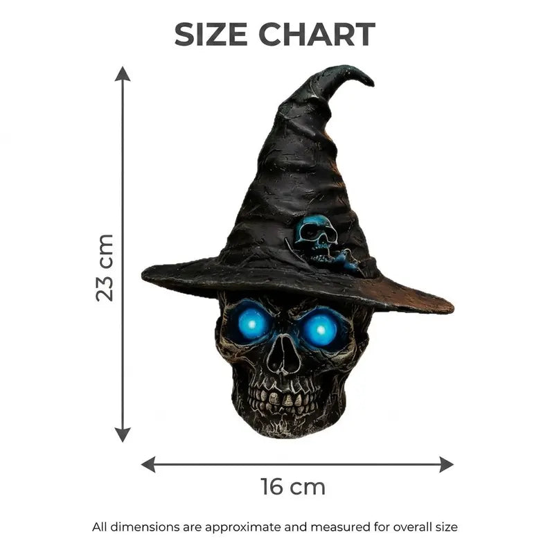 ๐งโโ๏ธ๐ Gothic Glowing Skull Witch Desktop Ornament