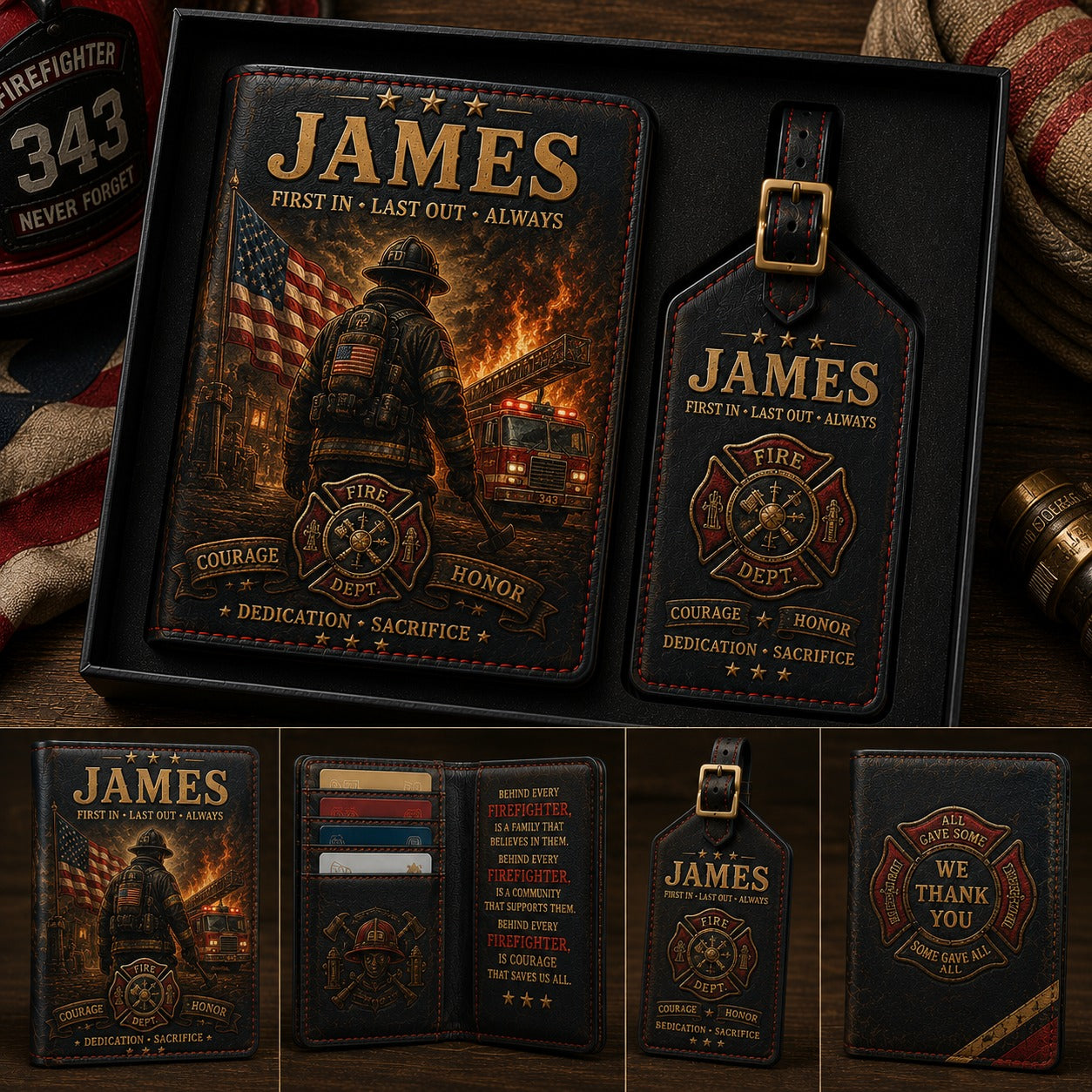 Personalised Men's Passport Cover and Luggage Tag Set β The Perfect Gift for Him