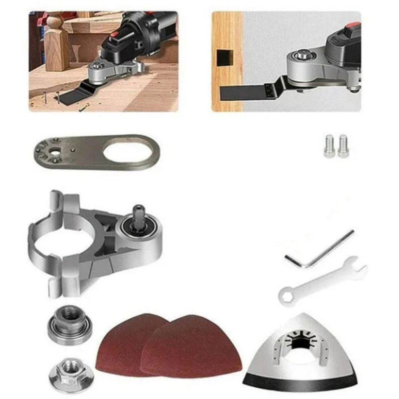 Angle Grinder Conversion Attachment Set – Universal Joint & Saw Adapter