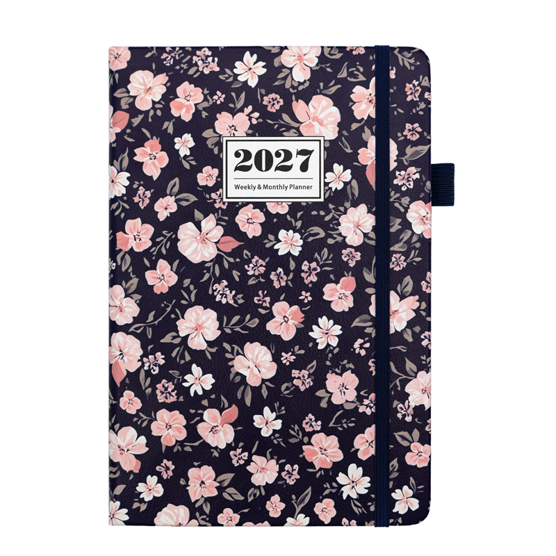 2027 Floral Weekly Planner – A5 Organizer with Monthly Index Tabs