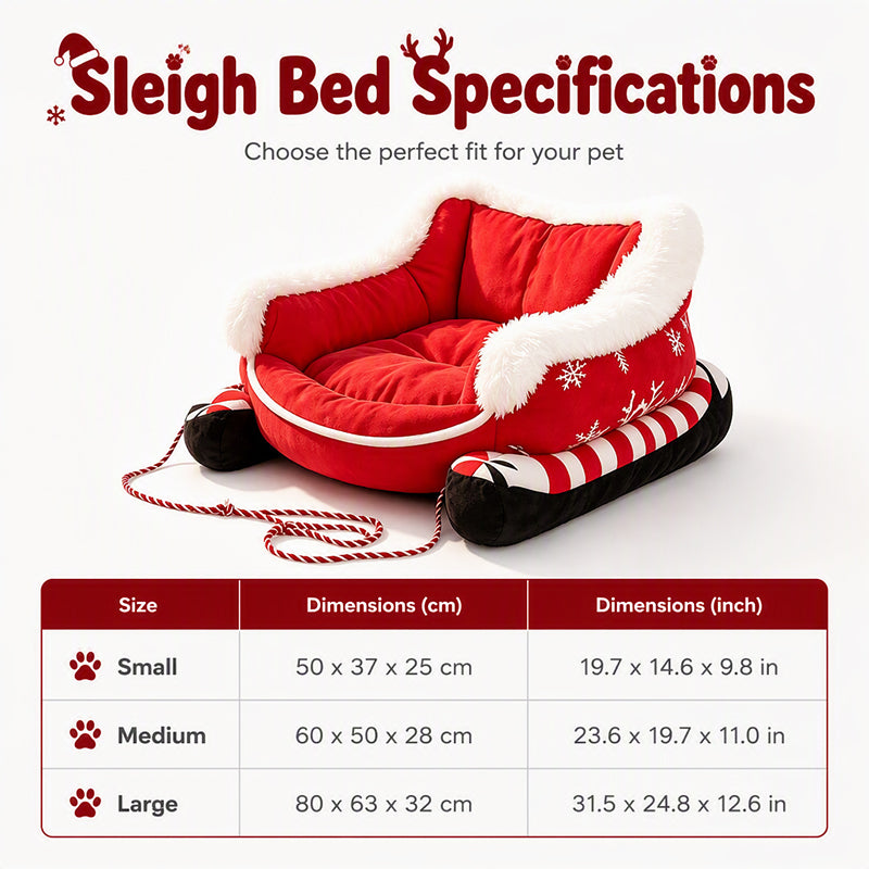 ๐ Christmas Sleigh Pet Bed โ A Cozy Holiday Bed for Dogs & Cats ๐ฅBUY 1 FREE SHIPPING ONLY TODAY
