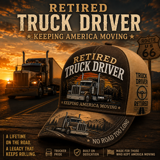 💥LAST DAY 49% OFF -🚛 RETIRED TRUCK DRIVER CAP