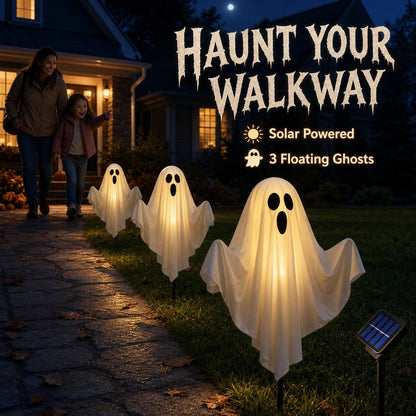 Solar-Powered Floating Ghost Pathway Lights