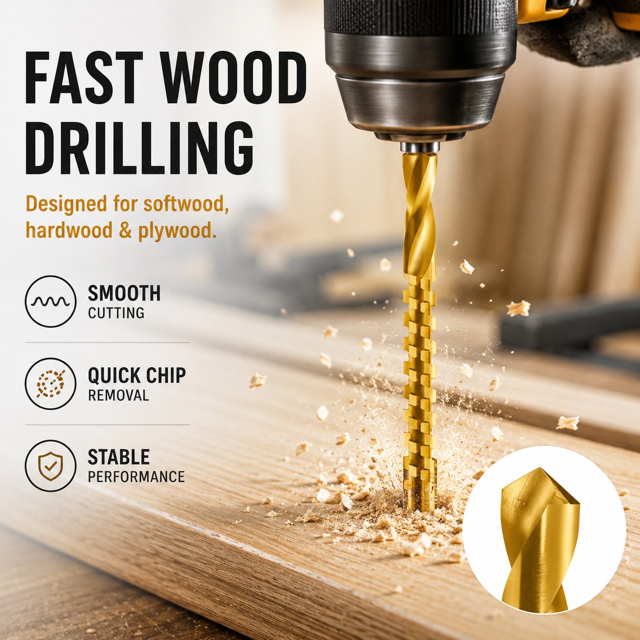 🛠️ Limited-Time 50% OFF – High-Speed Steel Serrated Wood Drill Bit Set