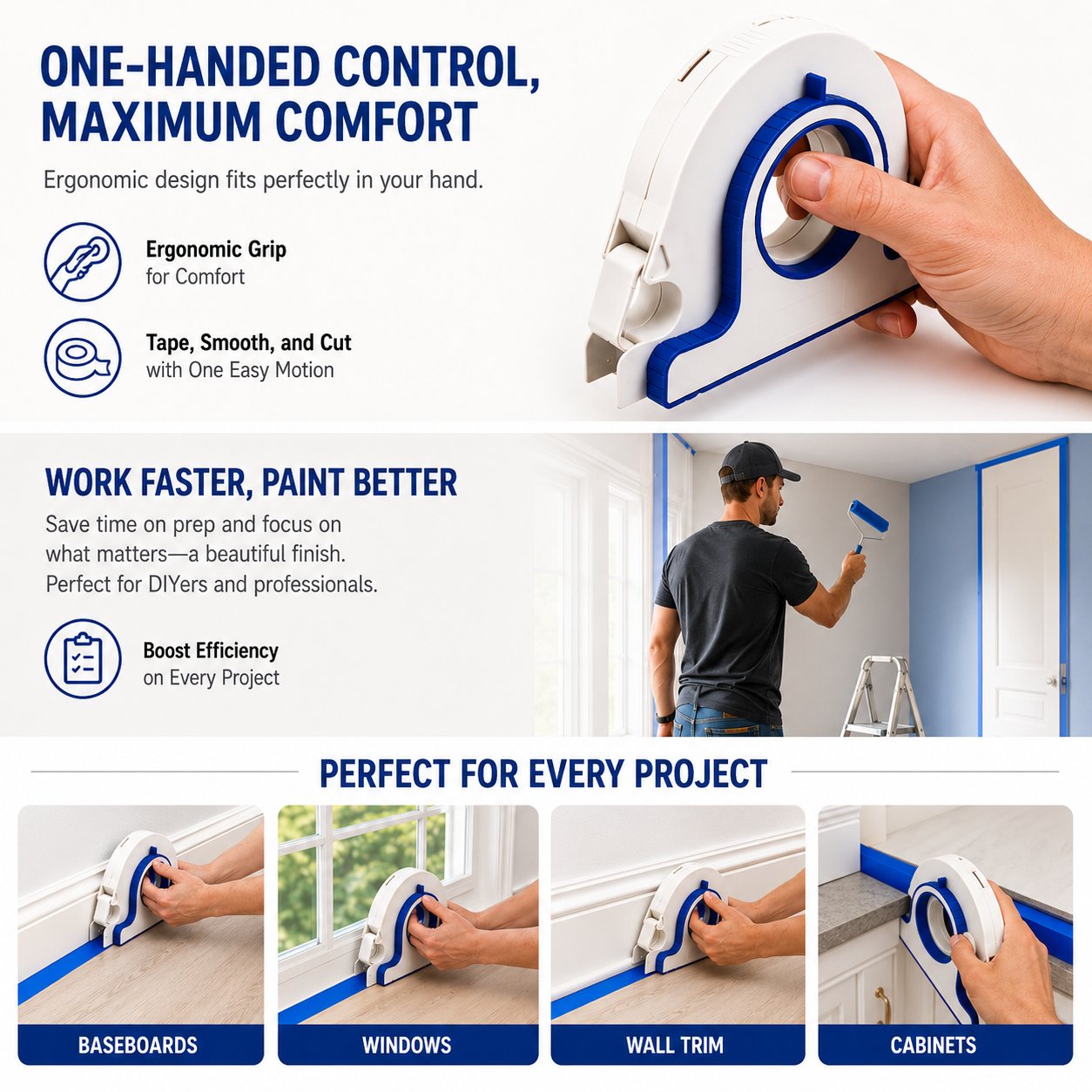 🎉High-efficiency Painter Masking Tape Applicator