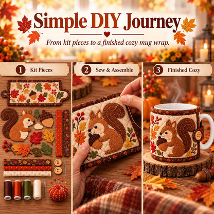 DIY Fall Mug Cozy Sewing Kit