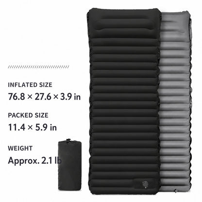 Ultralight 4-Inch Camping Mattress with Built-In Foot Pump