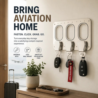 ✈️ Aviation Style Key Holder – Buckle-Inspired Wall Mounted Key Organizer for Entryway & Home