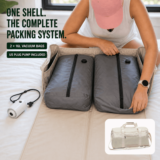Convertible 60L Garment Weekender Bag with Shoe Compartment