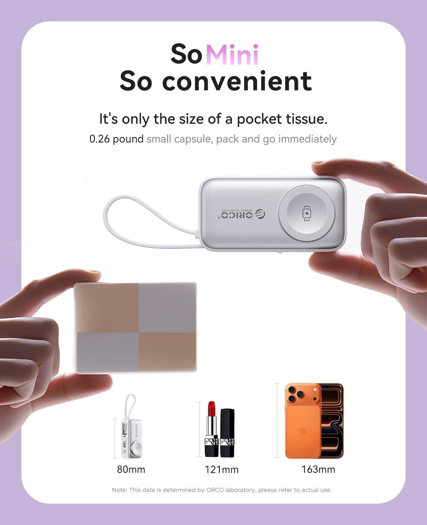 ⚡4-in-1 Folding Chargeable Portable Power Bank with Integrated Cable, Apple Watch Wireless Charging