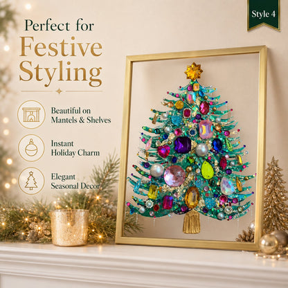 🎄 Jeweled 3D Christmas Tree Framed Art — Fill Your Home with Sparkling Holiday Magic! ✨💎