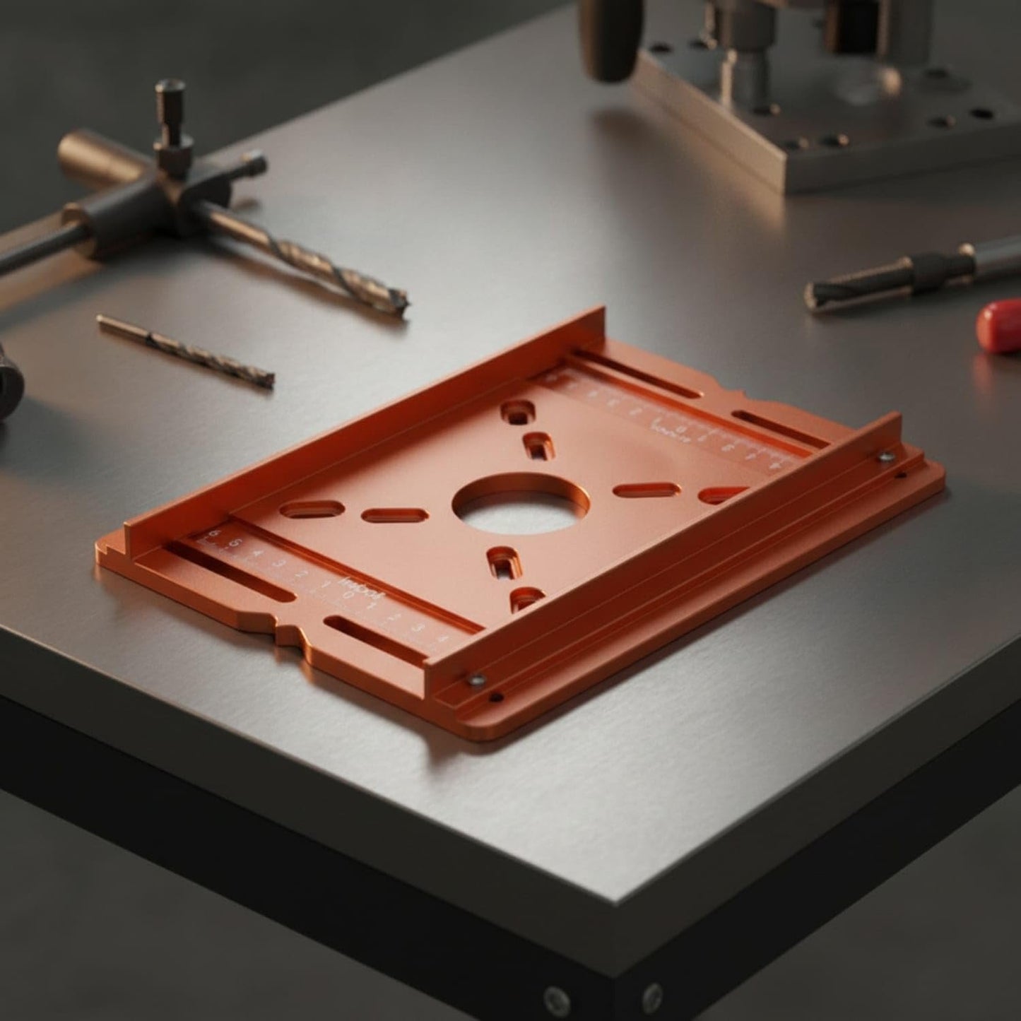 💥🏆Cutting Machine Base Plate with Dual Scale -  For Woodworking Bench Grooving Trimming