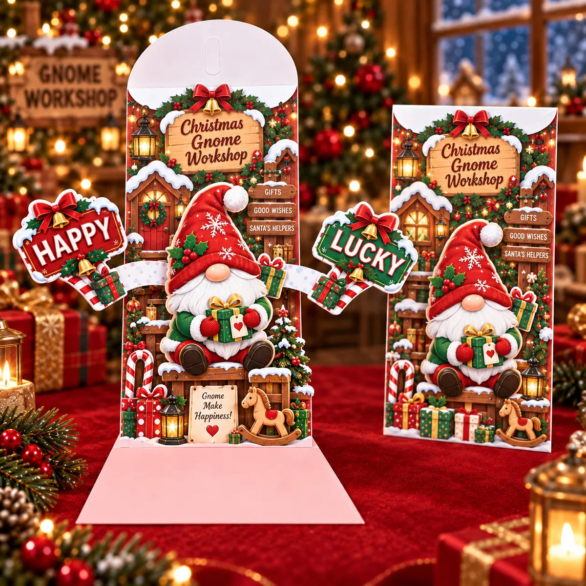 ⏰LAST DAY 50% OFF 🎄Handmade 3D Christmas Money Card – Pop-Up Holiday Card with Cash Envelope & Message Space 💌✍💵