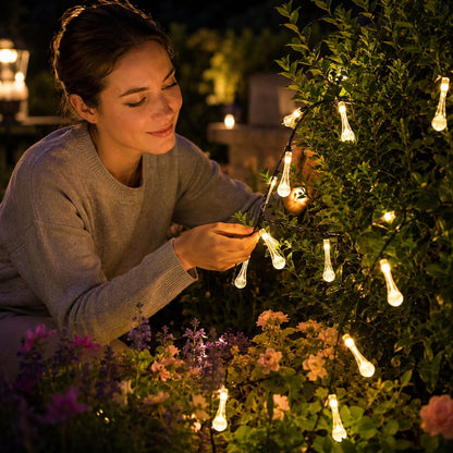Battery‑powered Waterproof Fairy Lights | Bubble Design + Long‑Life Rechargeable Battery