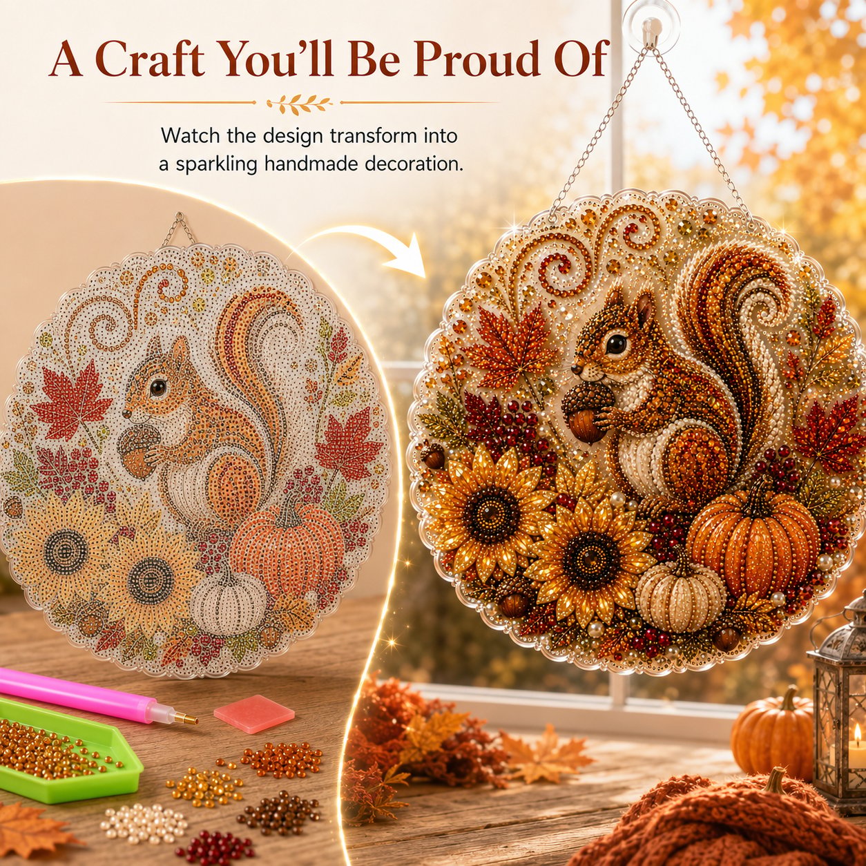 Autumn Diamond Painting Hanging Ornament