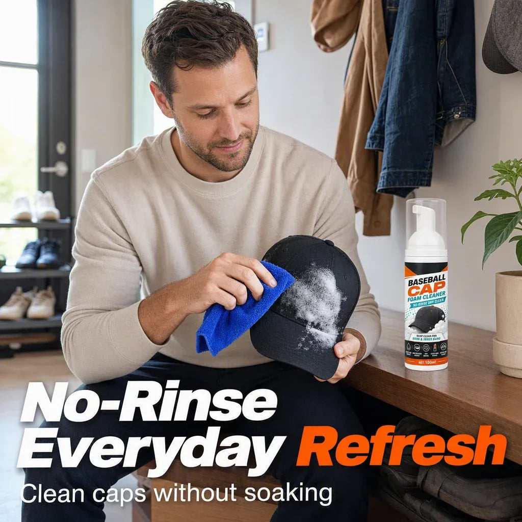 🔥😍No-Rinse Baseball Cap Foam Cleaner