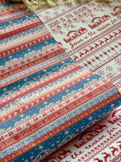 ✝️ Jesus Is The Reason For The Season – Christian Christmas Wrapping Paper 🎄🎁