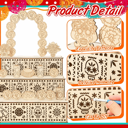 🔥Last Day 49% OFF - 🎃🏵️Day of the Dead Wooden Altar Display Set(📦Buy 2 Free Shipping)