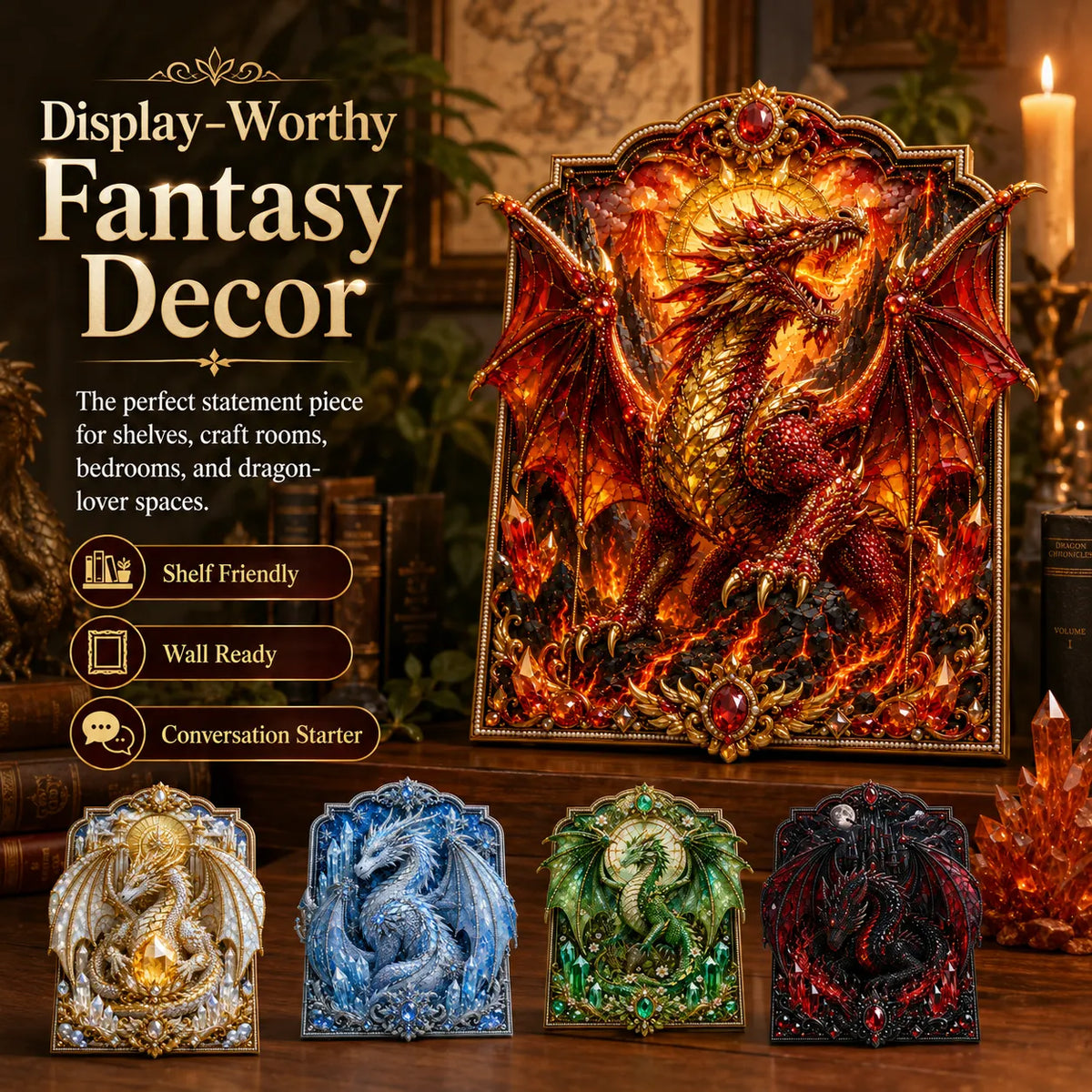 🐉Dragon Magic 3D Layered Diamond & Pearl Art Kit✨