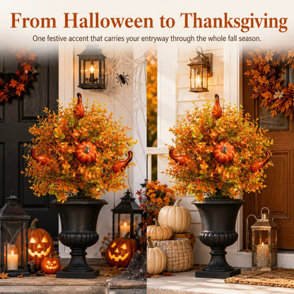 Artificial Fall Pumpkin Tree Stakes