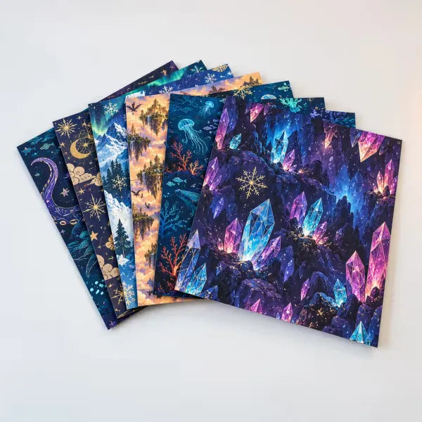 ⏳ Last Day 49% OFF – 🐉 Fantasy Paper Folding Craft Kit | 4 Magical Worlds with 50 Patterned Papers & Step-by-Step Guide ✨