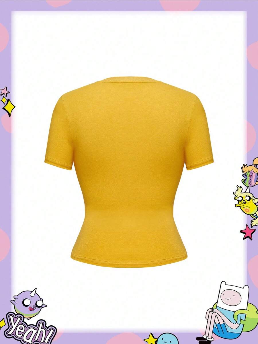 Retro Cartoon Crop Top For Women