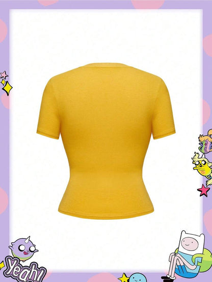 Retro Cartoon Crop Top For Women
