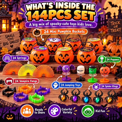 🎃144PCS Halloween Toy and Gift Set for Kids