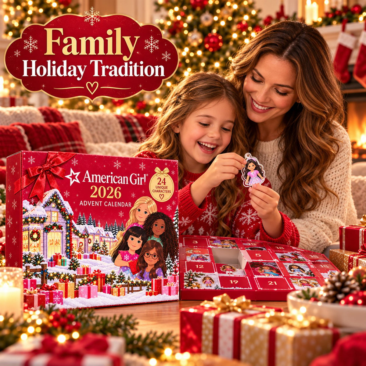 🎀 24-Day Pink Advent Calendar | Collectible Mini Surprise Countdown