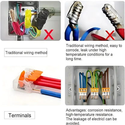 🔥 Electrical Quick Connectors Kit (75 Pcs) – Safe, Fast 2/3/5 Port Lever Wire Connectors⚡