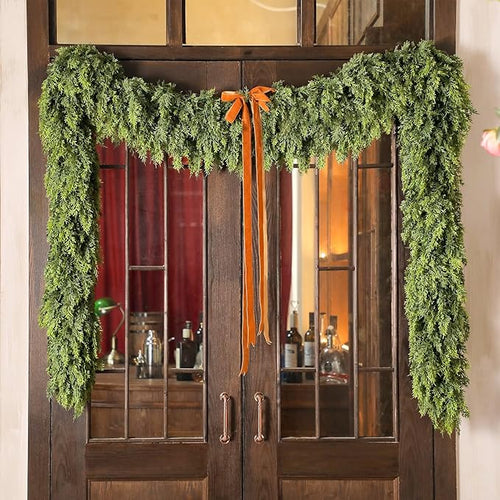 🎉⛄2025 Christmas Artificial Cypress Leaf Vine Wreath🎄