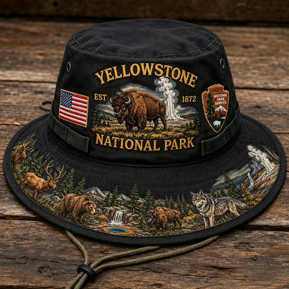 🇺🇸 Last Day Promo: 49% OFF 🦬 - Yellowstone National Park Adventure Boonie Hat
