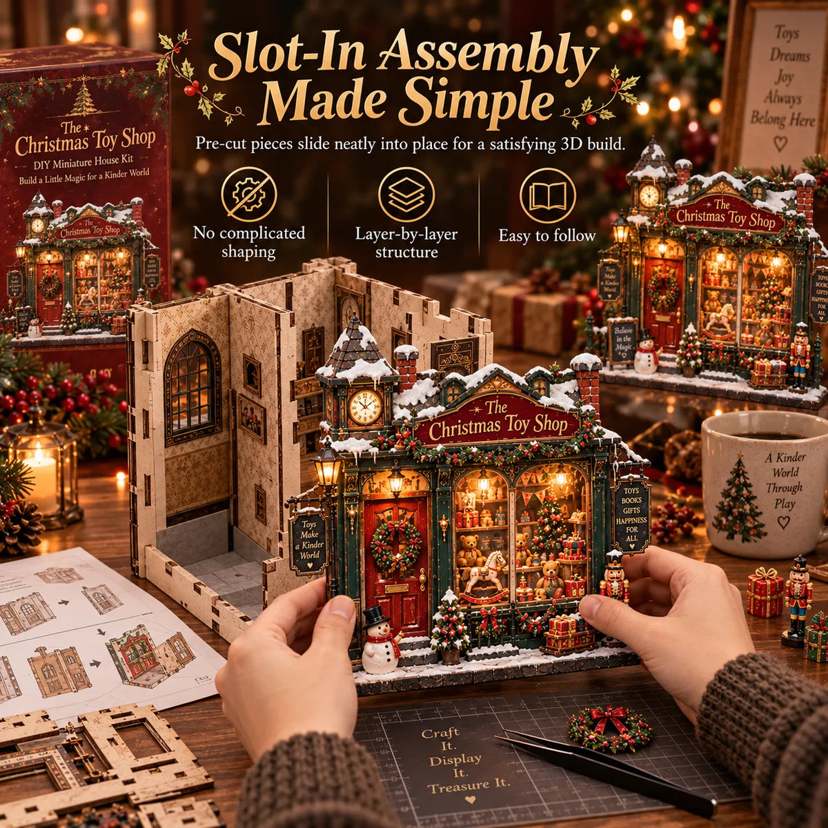 🎄 The Christmas Toy Shop™-DIY 3D Miniature House Kit