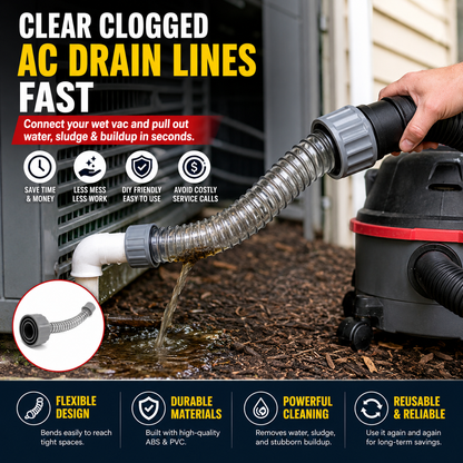 ⚡ Unclog AC Drain Lines Fast – Wet Vac Drain Cleaning Adapter