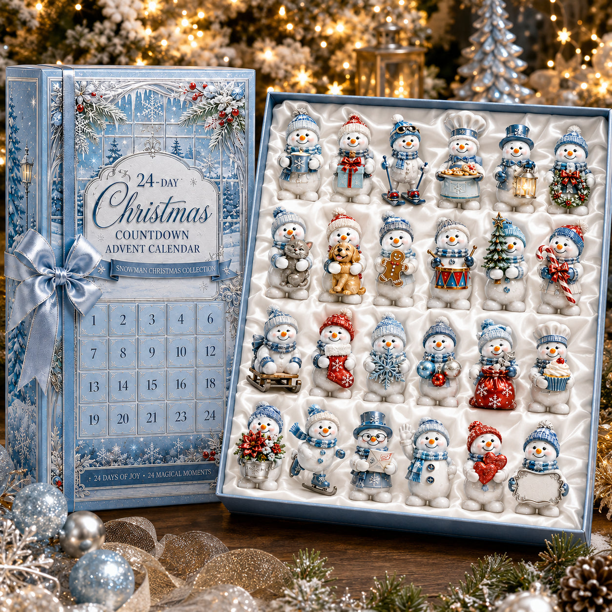 🎄✨ 24-Day Christmas Countdown Advent Calendar – Snowman Christmas Series
