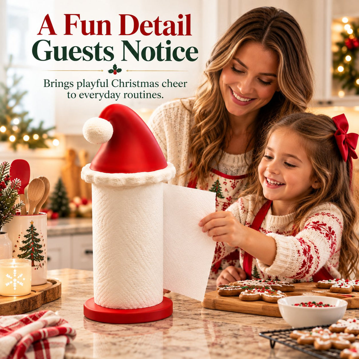 Santa Hat Christmas Paper Towel Holder